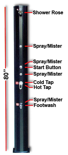 Solar Shower Tower 40L
