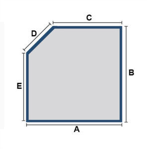 Square/Rectangle with 1 cut corner Spa Cover