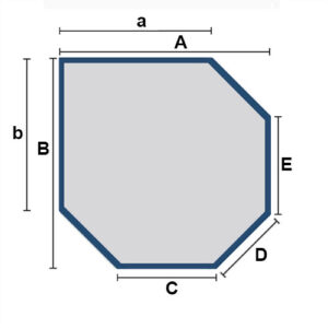 Square/Rectangle with 3 cut corners Spa Cover