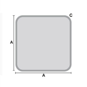 Aluminum Square with Radius Spa Cover