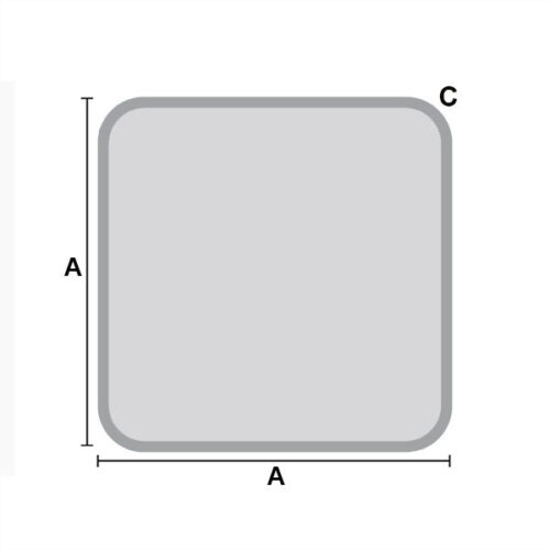 Aluminum Square with Radius Spa Cover